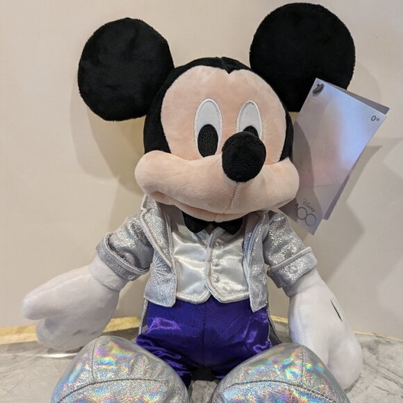 Disney 100 Years of Wonder Anniversary Mickey Mouse Stuffed Animal Plush Toy NWT - Picture 2 of 15